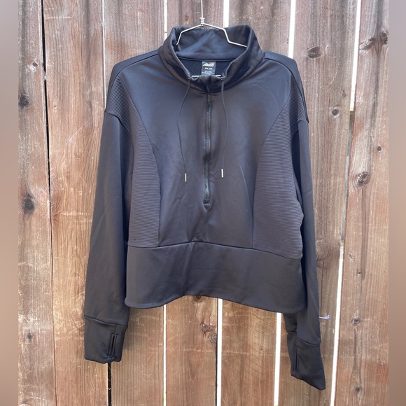 AVIA | Women's Quarter-Zip Ribbed Pullover Jacket - Picture 2 of 7